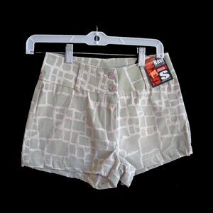 NEW Avocado Green and White Womans Size S Small Shorts by Navi Jeans